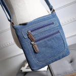 Yogodlns Mood Sinine Denim &Otilde;lakotid Naiste K&auml;ekott K&auml;ekott K&auml;ekott Naiste Ristkinnituskott 21*22cm sinine