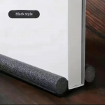 Kuum m&uuml;&uuml;k painduv ukse alumine tihendusriba stopper ukse ilmastikukaitse tuule-tolmu blokeerija tihendaja stopper uksetihend (Black,93CM) must