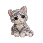 3D p&auml;rlitest loomade meisterdamiskomplekt DIY loomap&auml;rlitamise komplekt t&auml;iskasvanutele K&auml;sit&ouml;&ouml;na valmistatud pisike 3D p&auml;rlitest loomade meisterdamiskomplekt loomingulisteks projektideks gray