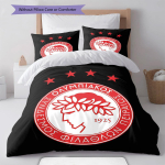 Olympiacos F.C Voodipesu Tekikomplekt Tekikate Padjap&uuml;&uuml;r Kodukaunistus S&uuml;nnip&auml;evakingitus (1 * tekikott + 2 * padjap&uuml;&uuml;ri, ilma s&uuml;damikuta) 135x200cm