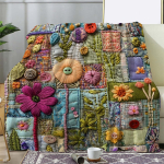 Vintage lapiline lilleline &otilde;mmeldud viskepled, pehme mugav hubane flanellfliis, diivani, voodi, kontori, telkimise, reisimise jaoks - 300 g/m&sup2; Size: 130*170cm, Weight: 280 GSM
