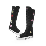 Pikad l&otilde;uendkingad naiste vabaajajalatsid tossud kleebis k&otilde;rged saapad naiste saapad lukuga mitmek&uuml;lgsed trendikad size 39 hidden heel must