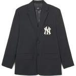 MLB SS24 New York Yankees logo &uuml;herealine suurte taskutega &uuml;likond unisex &uuml;likond must 3AJKV0141-50BKS M black