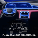 OMODA 9 SHS 2026 2025 2024 jaoks PPF Kaitsekile Auto L&auml;bipaistev TPU GPS Navigatsioon K&auml;igukangi Paneel Keskkonsooli Tarvikud blue