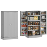 K&ouml;&ouml;gikapp sahverm&ouml;&ouml;bel 2 ust 5 riiuli ja 12 v&uuml;rtsiriiuliga - 60 x 30 x 104 cm - hall 60 x 30 x 104 cm