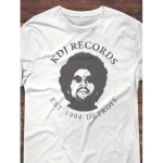 Moodymann T-s&auml;rk Kdj Records Detroit Muusika Techno Tants Elektrooniline Rave House S valge