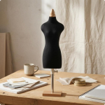 Naise riidevorm mannekeen kaetud r&auml;tsep Black 14 Cotton Sq Base black