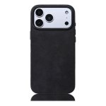 Alcantara Premium T&auml;ieliku Katvusega Telefoni&uuml;mbris iPhone 18 Pro Max Ehtne Nahk Libisemisvastane P&otilde;rutuskindel Magnetiline &Uuml;hilduv iPhone 18 Pro must