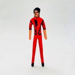 Michael Jackson Thriller Hirmutavad Kost&uuml;&uuml;mid Cosplay Punane Nahkjakk Mustad P&uuml;ksid Halloweeni Karnevali Rollim&auml;ngu Peo R&otilde;ivastus Riietumine XXL(US 10-12) red