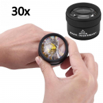 1 tk mustad optilised prillid, 30x suurendusklaasi t&ouml;&ouml;riist