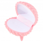 Shell kujuga samet kaelakee ehteid v&auml;ljapaneku hoiukarbi kingitus 5.9x5.3x2.9cm roosa