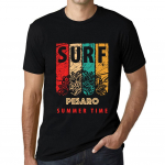 Meeste vintage t-s&auml;rk graafilise t-s&auml;rgiga surf suveaeg Pesaro s&uuml;gavmust XS must