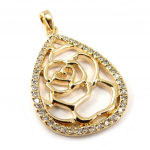Les Tr&eacute;sors De Lily [K4726] &ndash; kullatud ripats  Rosa Romantica kuld