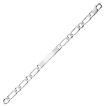 Les Tr&eacute;sors De Lily [P9947] - Gourmette Argent 'Identit&eacute;' rhodi&eacute; - 19 cm 7 mm h&otilde;be