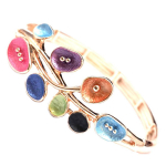 Les Tr&eacute;sors De Lily [Q1308] - Bracelet cr&eacute;ateur 'Acapulco' multicolore dor&eacute; ros&eacute; mitmev&auml;rviline