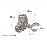 6 tk. Lehtede n&auml;puotsaga plaatinaga kaetud ketihoidja DIY ehete leiud 20x21mm h&otilde;be