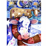 T&auml;ielik 5D teemantmaaling multifilm Loomade lehma mosaiik tikandid Ristpistes Kodukaunistus K&auml;sitsi valmistatud 25x30cm