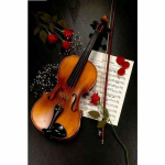 T&auml;ielik 5D Teemantmaaling Viiuli Teemanttikandid T&auml;ielik ristpistes Kodukaunistus K&auml;sitsi valmistatud kingitus 20x30cm