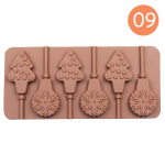 Silicone Candy Lollipop Mold &scaron;okolaadi-suhkruvorm pulgakommide koogi kaunistamiseks vormi k&uuml;psetust&ouml;&ouml;riist