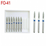 10 tk Dental Diamond Burs Drill Dia-burs poleerimine siluv valgendav toode kiirele k&auml;siinstrumendile Medium FG 1,6M FO-41