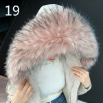 80cm Talvine kapuuts karusnaha dekoor Sall Sall Faux Raccoon karusnahast mantel jope karusnaha krae Mitmev&auml;rviline 19