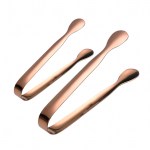 SW 2 tk roostevabast terasest j&auml;&auml;kuubikuga suhkrutangid tee&otilde;htuks kohvibaari toidu serveerimiseks roosa kuldne v&auml;rv