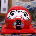 Keraamiline Daruma Lucky Cat Piggy Bank Office Fortune Ornament Feng Shui k&auml;sit&ouml;&ouml; rahakast Kodukaunistamise kingitused