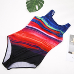 Suured naiste &uuml;heosalised bikiinid ujumistrikoo Rainbow Monokini ujumiskost&uuml;&uuml;m XXL