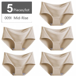 Suur suurus M-XXXXL Naiste &otilde;mblusteta alusp&uuml;ksid, j&auml;&auml;siid, keskmise v&ouml;&ouml;kohaga elastsed p&uuml;ksid, aluspesu, 5 tk L