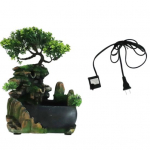 Simulation Resin Rockery Fake Tree Feng Shui kose niisutaja kaunistus US Plug without Fog roheline