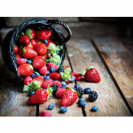 T&auml;is 5D teemantmaal vaarika ja maastikuga isetehtud teemanttikand teemantmosaiigist ristpistekomplektid kodukaunistamise kingitus Round 20x30cm