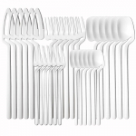 6 komplekti v&auml;rvilised matt s&ouml;&ouml;giriistad 18/10 roostevabast terasest s&ouml;&ouml;gin&otilde;ude komplekt nuga puuviljakahvel lusikas &otilde;htus&ouml;&ouml;gikomplekt k&ouml;&ouml;k s&ouml;&ouml;giriistade lauan&otilde;ude komplekt h&otilde;be