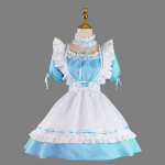 8tk Komplektid S~5XL Armas armas roosa Lolita kleit Seksikas neiu riietus Halloweeni cosplay kost&uuml;&uuml;m naiste prantsuse teenija Lolita Babydoll kleit vormikost&uuml;&uuml;m S sinine