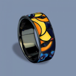 &Otilde;rnad s&otilde;rmused naistele Blue Spinel Black lillemailiga s&otilde;rmused Trendikad kingitused peened ehted K&auml;sitsi valmistatud peoehted 6 must