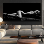 T&auml;is&uuml;mmargune puur Teemanttikandid Moodne must-valge seksikas naise kehakunst DIY teemantmaaling ristpistes mosaiik Full Round 20x50CM