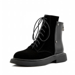 Naiste poolsaapad Naturaalsest nahast veisenahast lehma seemisnahast ristrihmad, kitsad saapad, platvormsaapad 34 must