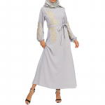 Moslemi r&uuml;&uuml; Elegantne V&auml;&auml;rikas Tikanditega Pika &Auml;&auml;rtega Kleit (pear&auml;tti pole) 2XL