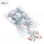 200 tk. kristallhelmestega akr&uuml;&uuml;lvaiguga tilguti &otilde;mblemine kivist n&ouml;&ouml;bid 7x12mm kingakaunistus