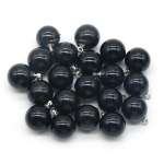 Looduslikust kivist ripats &uuml;mmargune kuulkristall Roosa Kvarts Ahhaat Unakiit Sodaliit Obsidiaan Amuletid Ehete Valmistamiseks DIY Kaelakee K&otilde;rvar&otilde;nga Aksessuaarid 12mm 4Pc/12mm-Obsidian