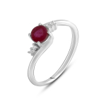 Naturaalse rubiiniga h&otilde;bes&otilde;rmus 0,756 ct (2127567) 17.5