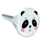 Les Tr&eacute;sors De Lily [A2193] - keraamiline m&ouml;&ouml;bli nupp 'Panda' must valge - 65x35 mm must