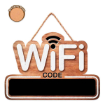 Les Tr&eacute;sors De Lily [R3366] - pruun 'Wifi Code' puidust tahvel - 20x14 cm pruun