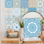 20 tk Euroopa stiilis plaatide seinakleebis K&ouml;&ouml;k Backsplash riidekapp Vannitoa renoveerimine Peel & Stick veekindlad kunsti seinakleebised 10cmX10cmX20pcs
