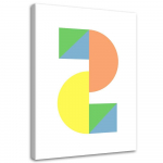 L&otilde;uendiprint Geomeetrilised v&auml;rvilised figuurid 40x60 mitmev&auml;rviline