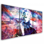 Kolmeosalise pildiga l&otilde;uenditr&uuml;kk Marilyn Monroe 60x40 roosa