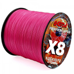 karpkala &otilde;ngen&ouml;&ouml;r 1000M 8 haruga punutud 8x mitmekiuline PE mereveep&uuml;&uuml;gi tarvikud 0,14mm&ndash;0,50mm 18&ndash;78 naela 78lb roosa