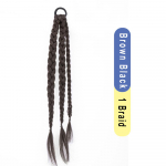 Bybrana s&uuml;nteetiline hobusesaba kummipael p&otilde;imitud Fried Dough Twist palmik juuksepikendus must pruun daamid erinevad stiilid