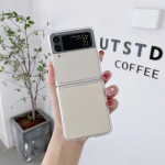 L&auml;bipaistev l&auml;ikiv matt telefoni&uuml;mbris Samsung Z Flip 4 &uuml;mbrisele &otilde;huke p&otilde;rutuskindel k&otilde;va arvuti tagakaas Samsung Galaxy Z Flip 3 5g Zflip4 jaoks For Z Flip 3