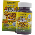 Omega 3 6 9 kompleks lastele, Animal Parade Omega 3/6/9 Junior, Nature's Plus 90 geelikapslit sidruni (67375002) 90softgels Lemon