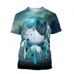 Metsik loomahunt ja indiaanlased T-s&auml;rk Meeste moer&otilde;ivad 3D-print Meeste/naiste Harajuku stiilis t&auml;navariided Topid Tarnimine XXXXXXL